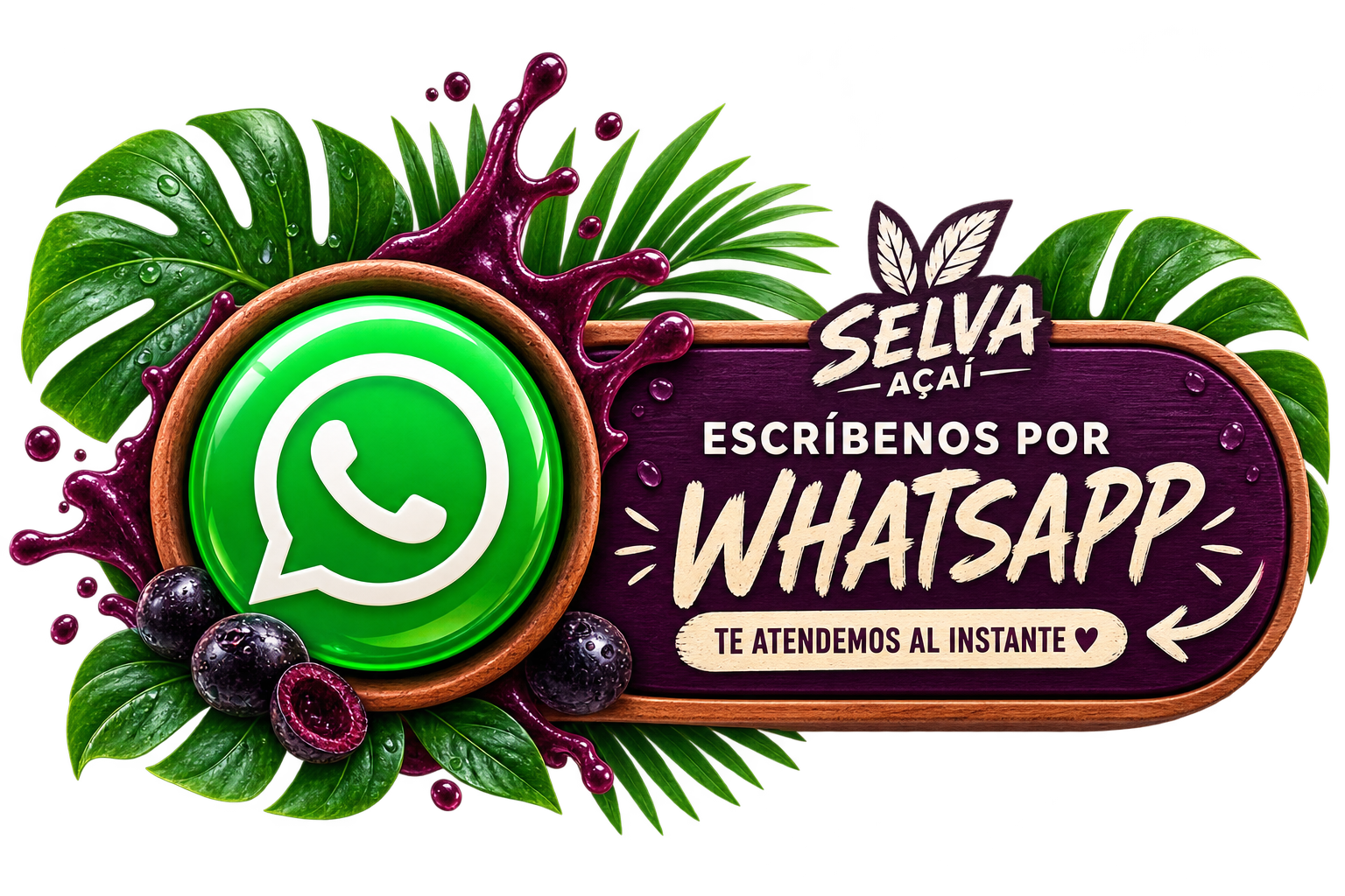 Escríbenos por WhatsApp — Selva Açaí